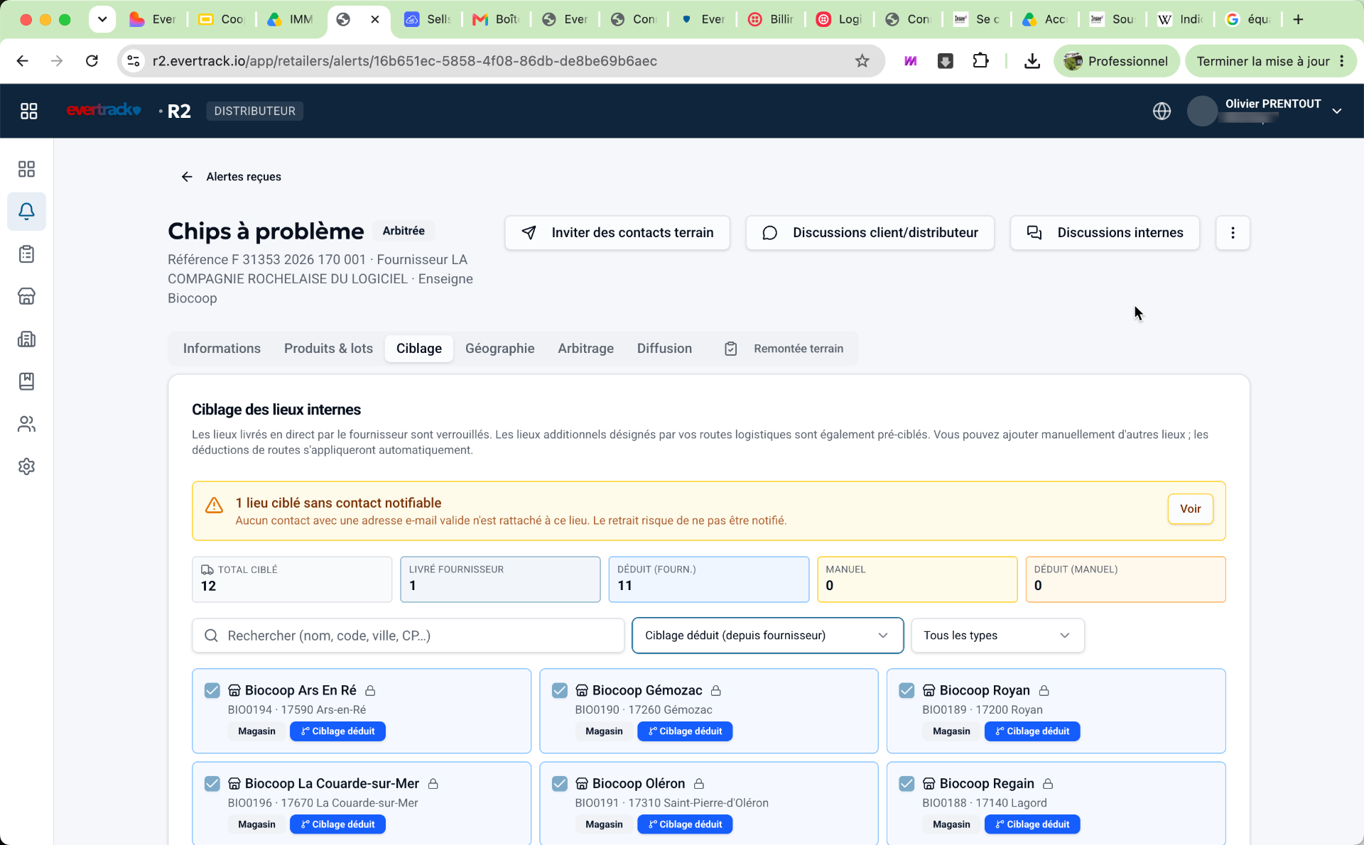 Ciblage des lieux : livraisons directes et routes logistiques